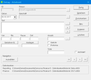 Modul Reporting Arbeitszeit